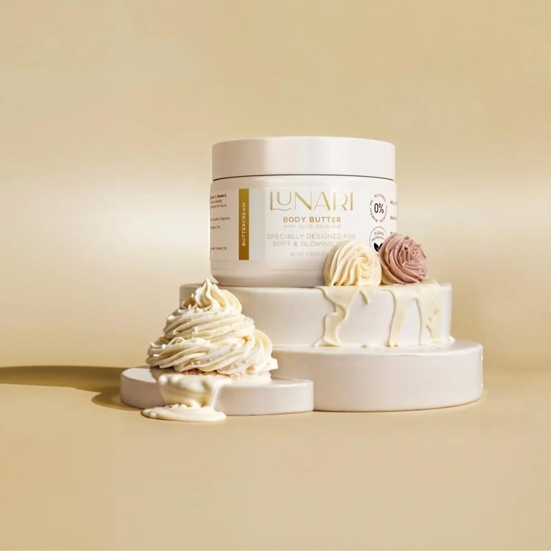 Lunari Body Butter - Sweet Dessert Scents | Ultra Hydrating Body Glaze with Olive Squalane & Vitamin E | Deep Moisture, Natural Glow