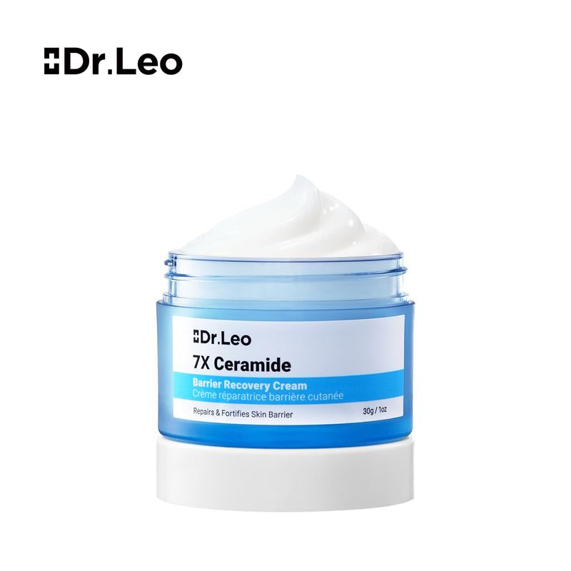 【On Sale】Dr.Leo 7X Ceramide Hydrating & Soothing Recovery Cream Reduces Redness & Deeply Moisturizes -30G Affordable Skincare for Sensitive Skin
