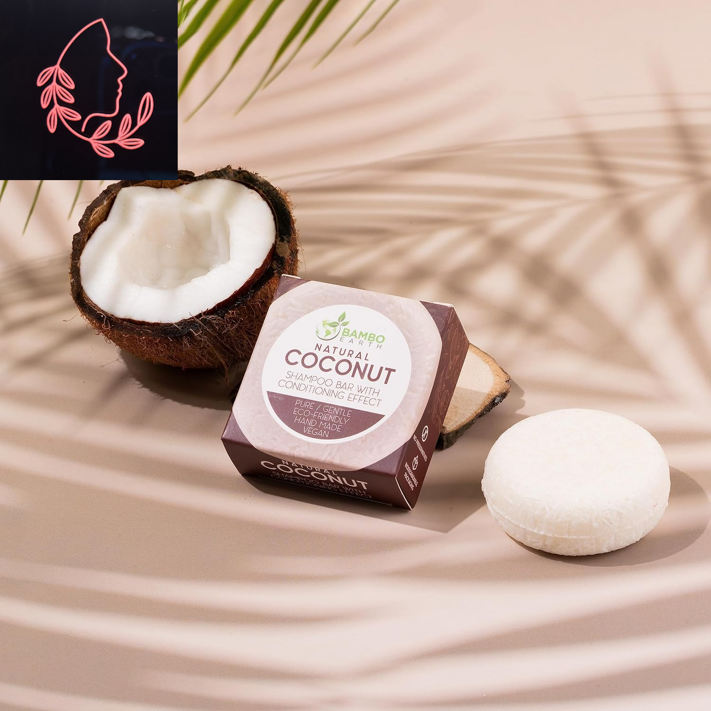 Solid Shampoo Bar and Conditioner Effect Hair Soap – 100% Organic Shampoo Bars for Hair with All Natural Plant Based Essential Oils and Zero Waste Biodegradable Packaging (Coconut)