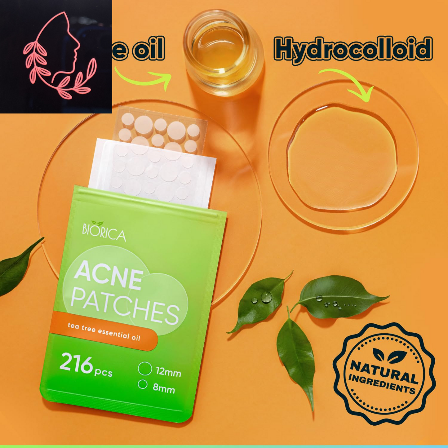 Pimple Party Party Favors: 216 Hydrocolloid Stickers for Your Face's Unwanted Guests with a Splash of Tea Tree Oil!