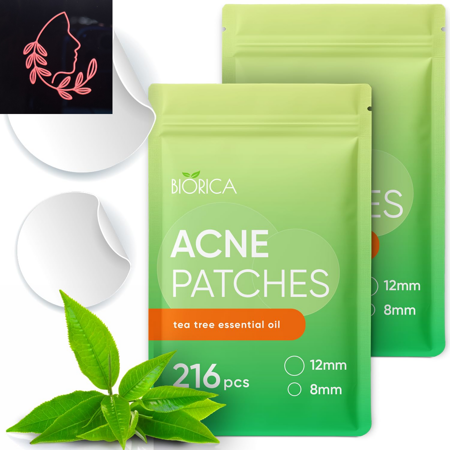 Pimple Party Party Favors: 216 Hydrocolloid Stickers for Your Face's Unwanted Guests with a Splash of Tea Tree Oil!