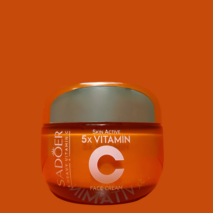 SADOER Vitamin C Skin Care Set with Cleanser, Toner, Face Serum, Face Cream, and Eye Cream, Face Lotion,Skin Care Products for Teenage Girls, Gentle Skin Cleaning & Care Travel Size Kit Daily