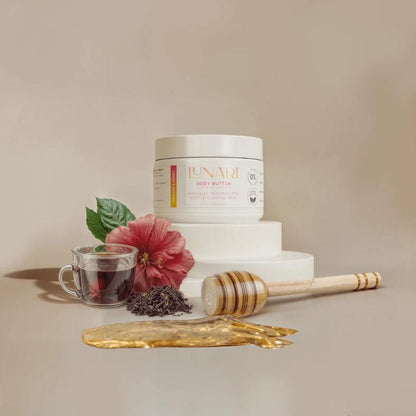 Lunari Body Butter - Sweet Dessert Scents | Ultra Hydrating Body Glaze with Olive Squalane & Vitamin E | Deep Moisture, Natural Glow