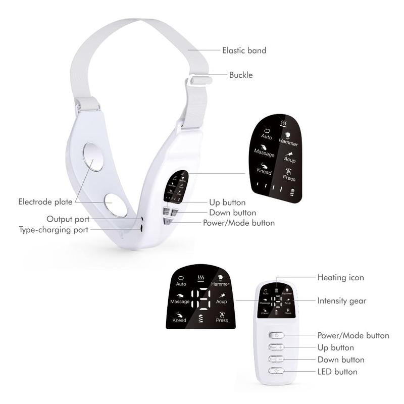 Multifunctional Facial Massager, 6 Modes 18 Levels Intensity Adjustment Facial Massage Instrument, Face Lifting & Firming Instrument, Comfort