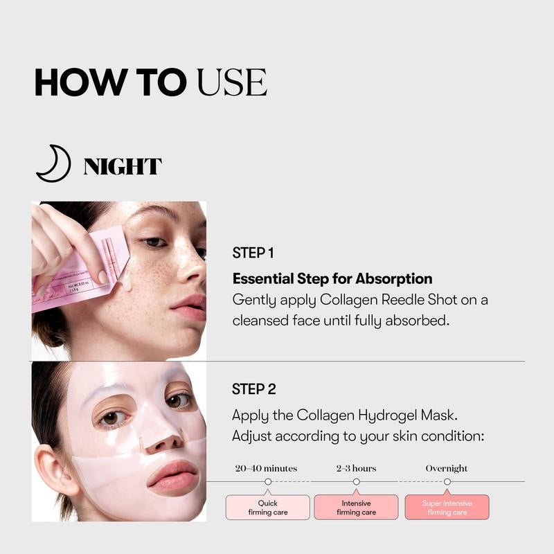[Official VT Cosmetics] Collagen Reedleshot 100 2-Step Hydrogel Mask 1EA | 4EA | Exosome | Korean Overnight Melting Gel Mask