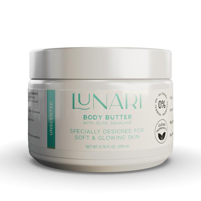 Lunari Body Butter - Sweet Dessert Scents | Ultra Hydrating Body Glaze with Olive Squalane & Vitamin E | Deep Moisture, Natural Glow