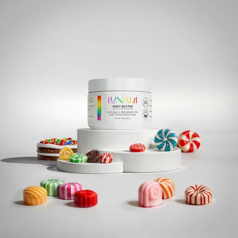 Lunari Body Butter - Sweet Dessert Scents | Ultra Hydrating Body Glaze with Olive Squalane & Vitamin E | Deep Moisture, Natural Glow