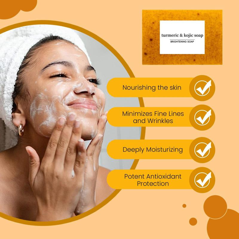 Lemon Turmeric Kojic Soap Fragrance, Honey Glow Lemon Turmeric Soap for Face and Body (2)