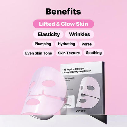 [COSRX OFFICIAL] the Peptide Collagen Lifting Glow Hydrogel Mask_3Ea