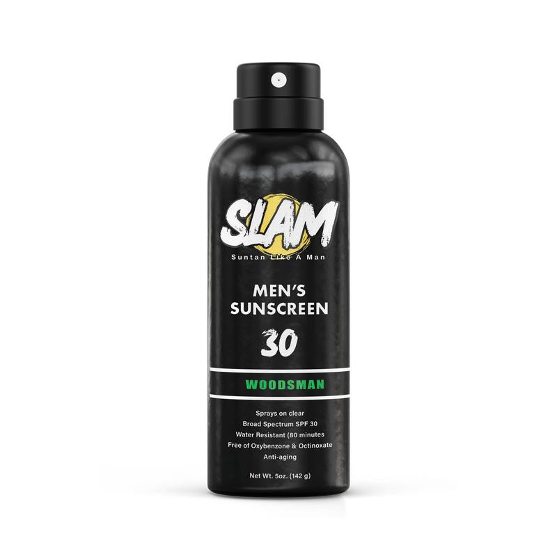 SLAM Men'S Scented Sunscreen Spray SPF 50, Manly Fragrance, Paraben-Free Formula for Younger Looking Skin, Beachman Aroma