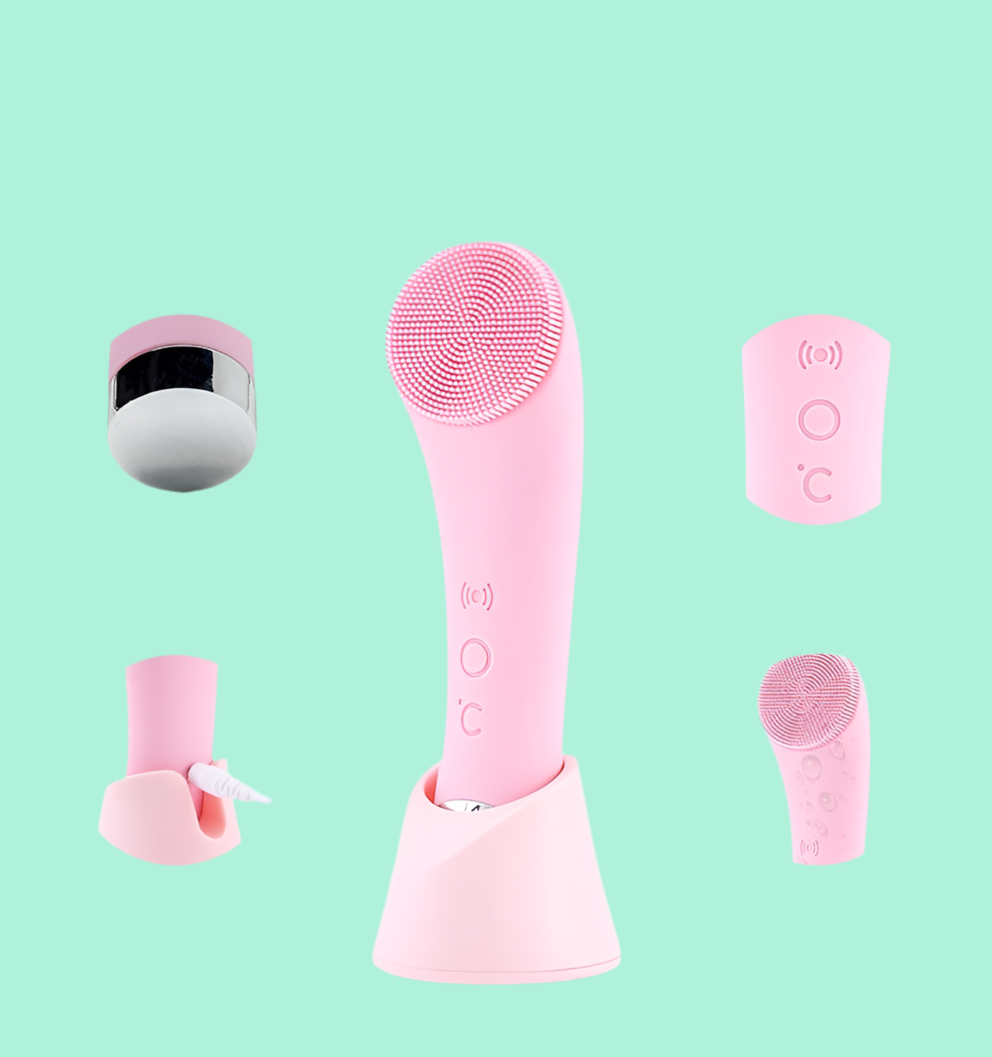 Silicone Face Cleansing Brush Facial Cleansing Brush Electric Facial Brush Vibration Heating
