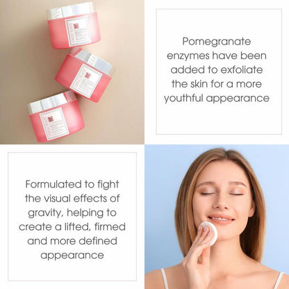 Consult Beaute Champagne Lift Firming Facial Discs – Exfoliating & Lifting Pads with AHA, Caviar, Gold 60Ct