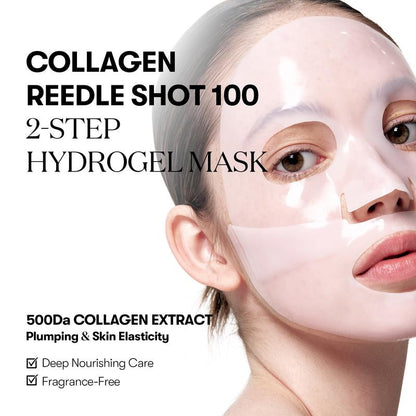 [Official VT Cosmetics] Collagen Reedleshot 100 2-Step Hydrogel Mask 1EA | 4EA | Exosome | Korean Overnight Melting Gel Mask