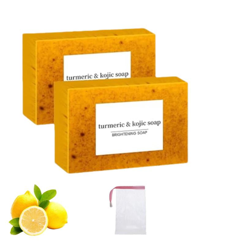 Lemon Turmeric Kojic Soap Fragrance, Honey Glow Lemon Turmeric Soap for Face and Body (2)