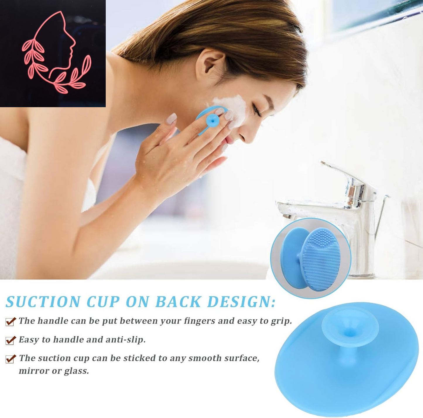 15-Piece Silicone Facial Cleansing Brush Set - 5 Face Scrubbers, 5 Nose Blackhead Removers & 5 Double-Sided Lip Exfoliators for Radiant Skin