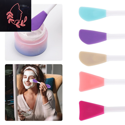 10-Pack Silicone Face Mask Applicators & Double-Sided Facial Scrubber Brush for Gentle Exfoliation and Deep Cleansing