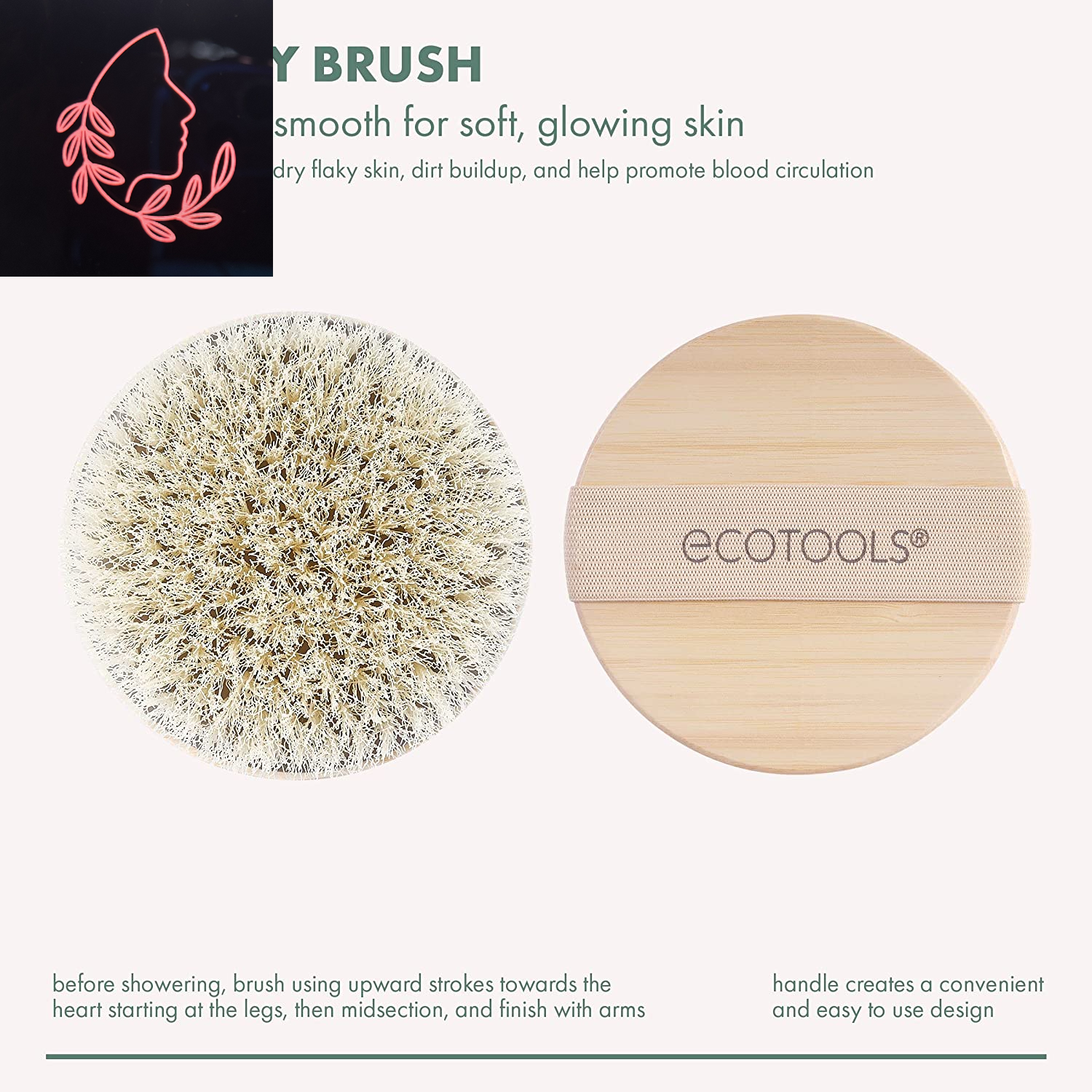 Revitalize Your Skin with  Dry Body Brush - Exfoliate, Smooth, and Improve Circulation Naturally! Vegan & Cruelty-Free Eco-Friendly Skincare Tool