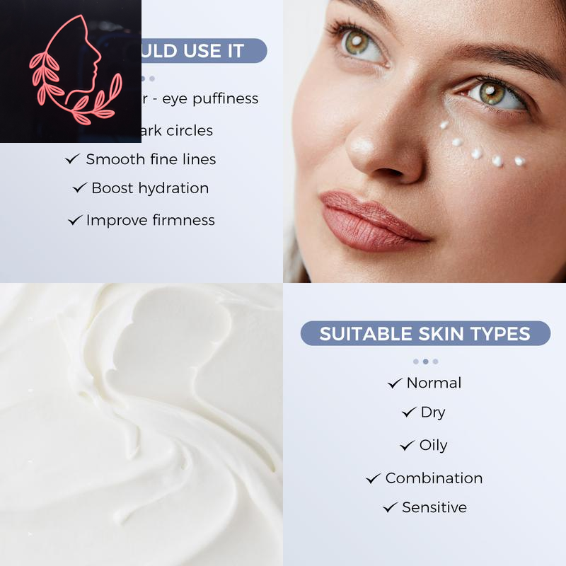 [Zmbeauty]Caffeine Eye Serum & Cream | Reduces Dark Circles, Puffiness & Fine Lines | Hydrating Firming Korean-Beauty Treatment for All Skin Type