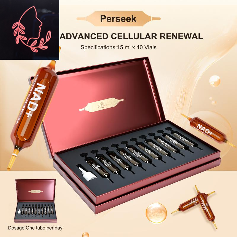 Perseek NAD Advanced Cellular Renewal - 1200Mg NAD Supplement for Skin Aging Support Energy & Focus - 10 Vials