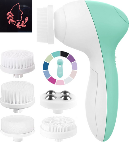 Scrub-a-Dub-Dub: The Electric Face Tickler with 7 Heads for a Spa Day at Home!