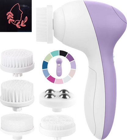 Scrub-a-Dub-Dub: The Electric Face Tickler with 7 Heads for a Spa Day at Home!