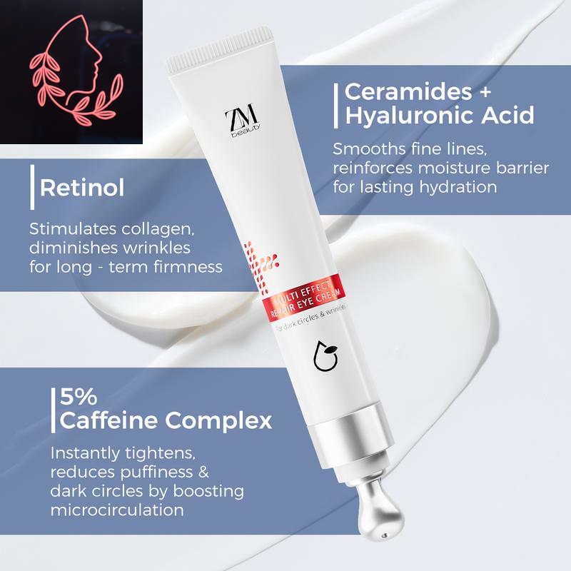 [Zmbeauty]Caffeine Eye Serum & Cream | Reduces Dark Circles, Puffiness & Fine Lines | Hydrating Firming Korean-Beauty Treatment for All Skin Type
