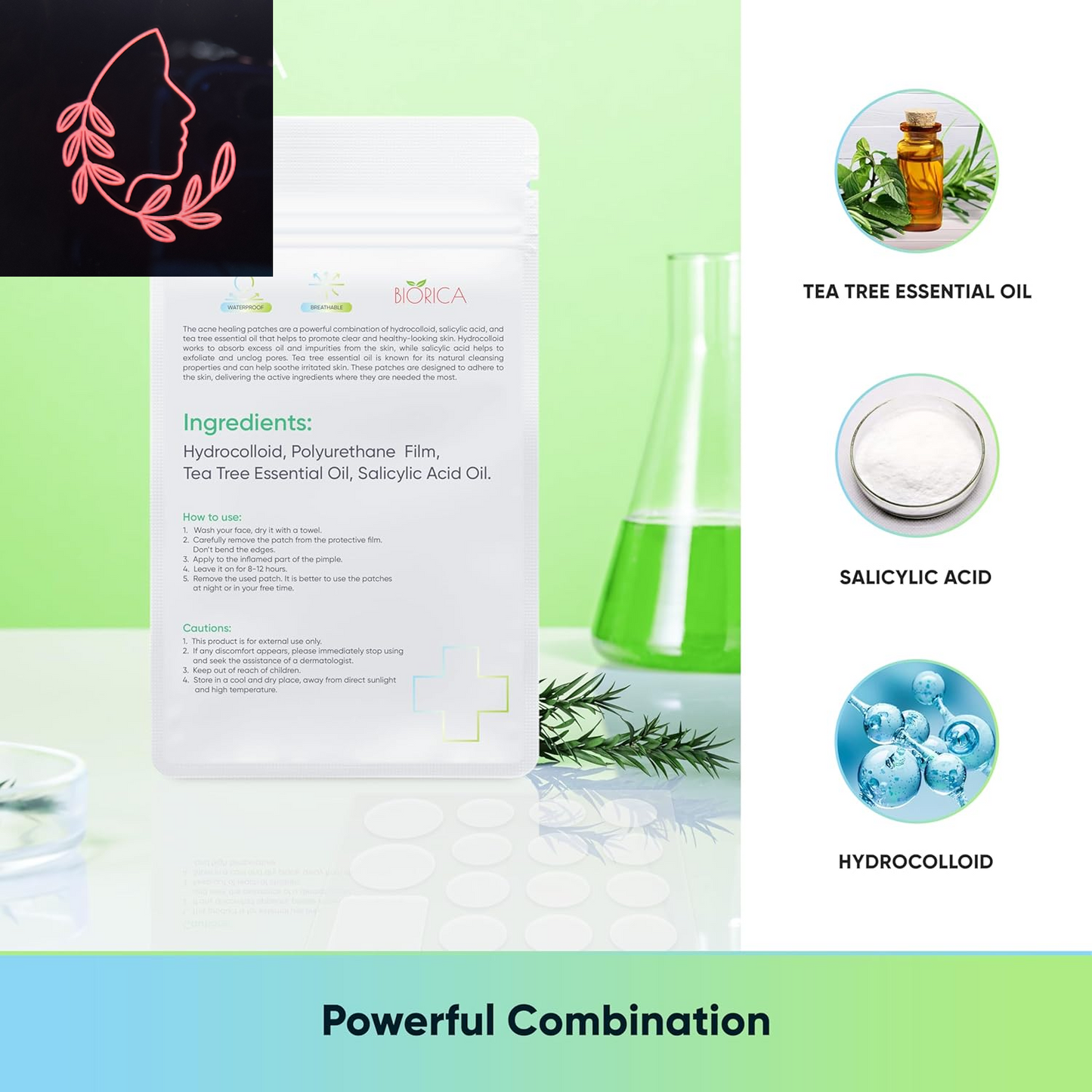 Pimple Party Party Favors: 216 Hydrocolloid Stickers for Your Face's Unwanted Guests with a Splash of Tea Tree Oil!