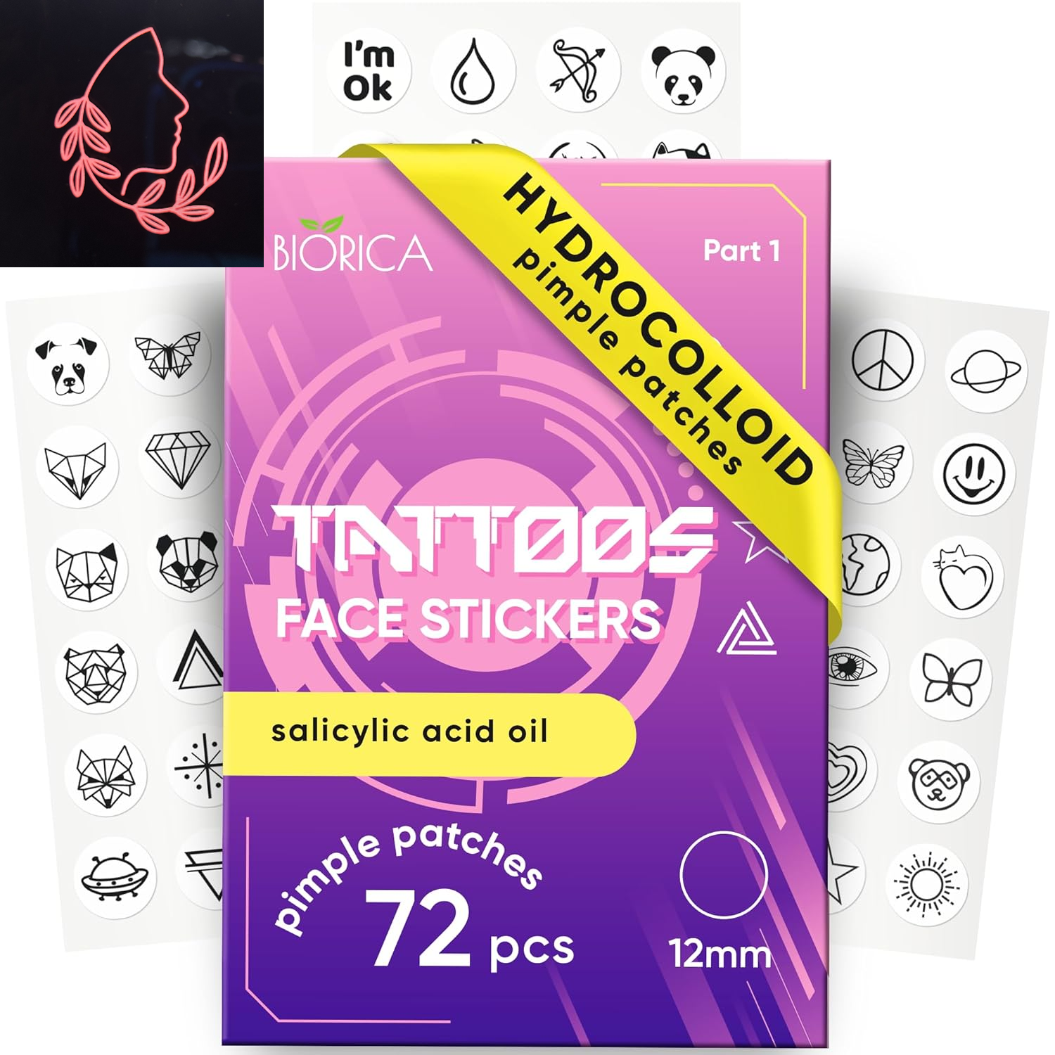 Pimple Party Party Favors: 216 Hydrocolloid Stickers for Your Face's Unwanted Guests with a Splash of Tea Tree Oil!