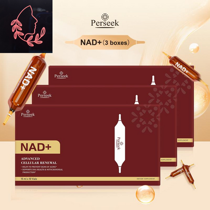 Perseek NAD Advanced Cellular Renewal - 1200Mg NAD Supplement for Skin Aging Support Energy & Focus - 10 Vials