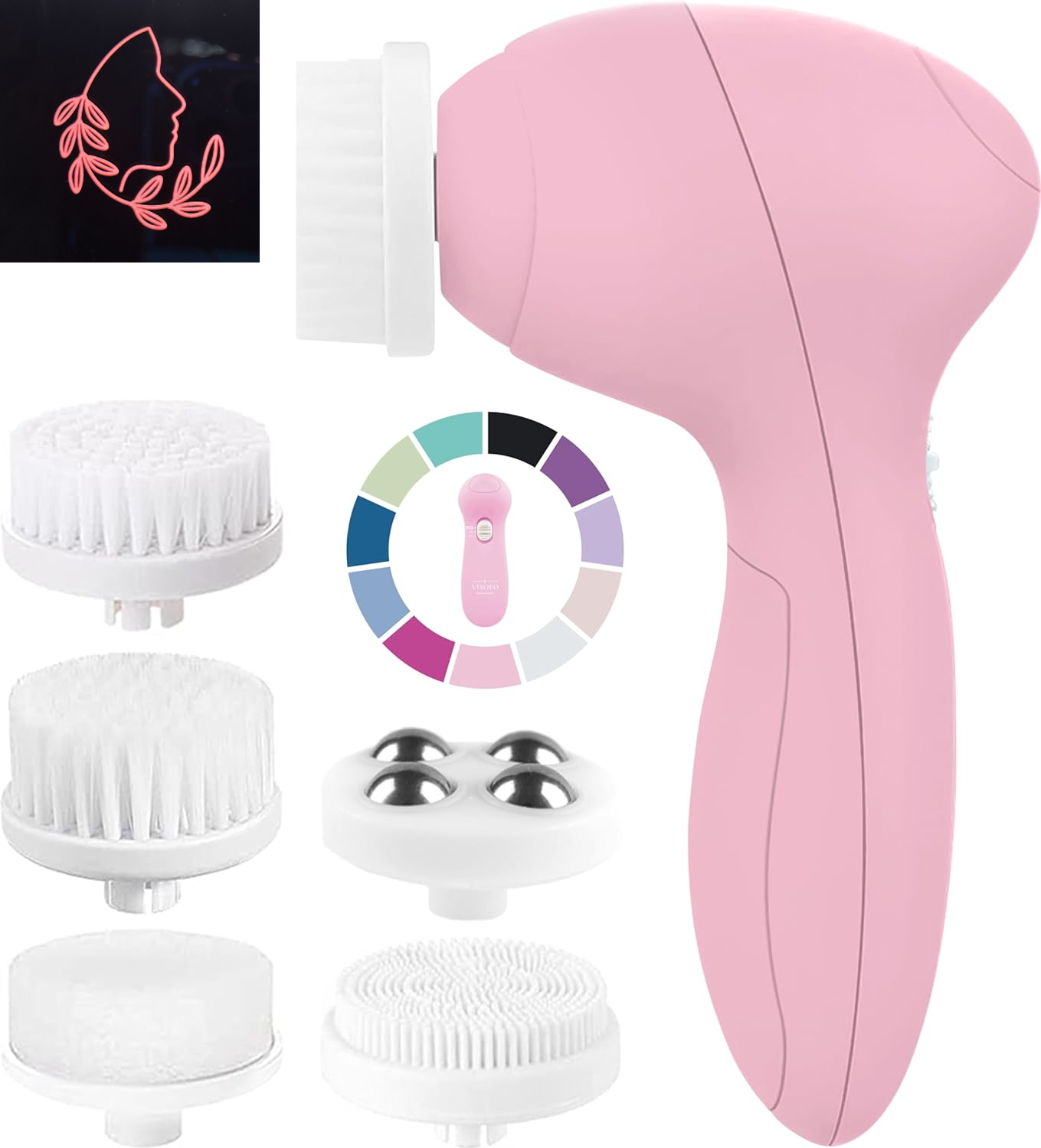 Scrub-a-Dub-Dub: The Electric Face Tickler with 7 Heads for a Spa Day at Home!