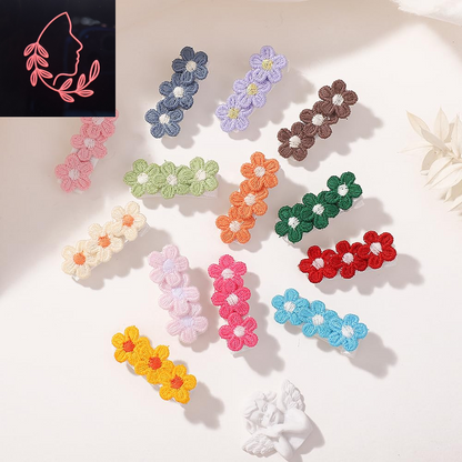 Adorable Baby Hair Clips - 12 Pack Soft Fabric Flower Barrettes for Girls, Perfect for Infants and Toddlers
