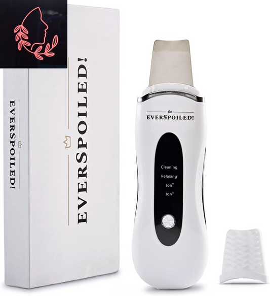 4-in-1 Pearl White Skin Scrubber Face Spatula - Gentle Pore Cleaner & Blackhead Remover Tool