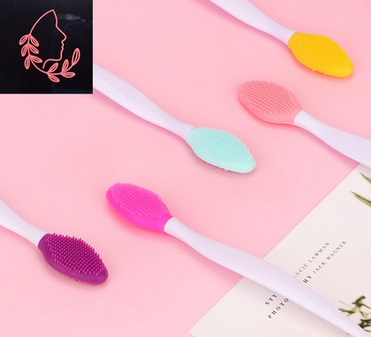 15-Piece Silicone Facial Cleansing Brush Set - 5 Face Scrubbers, 5 Nose Blackhead Removers & 5 Double-Sided Lip Exfoliators for Radiant Skin
