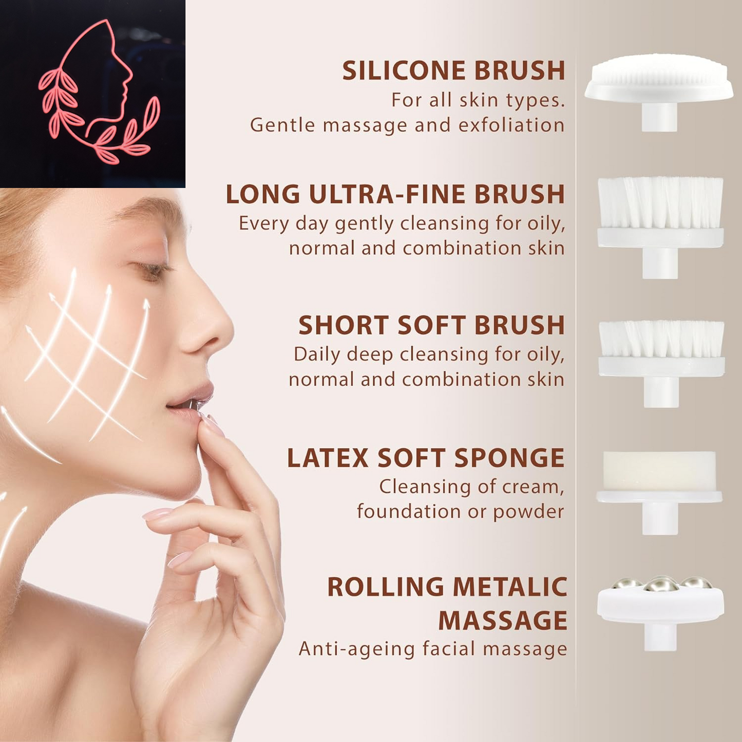 Scrub-a-Dub-Dub: The Electric Face Tickler with 7 Heads for a Spa Day at Home!