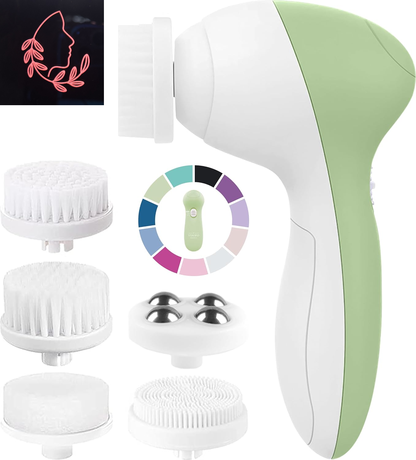 Scrub-a-Dub-Dub: The Electric Face Tickler with 7 Heads for a Spa Day at Home!