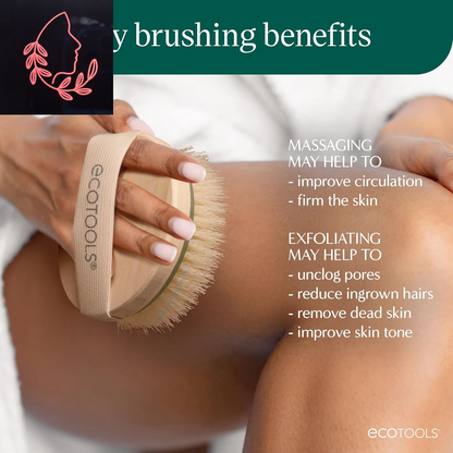 Revitalize Your Skin with  Dry Body Brush - Exfoliate, Smooth, and Improve Circulation Naturally! Vegan & Cruelty-Free Eco-Friendly Skincare Tool