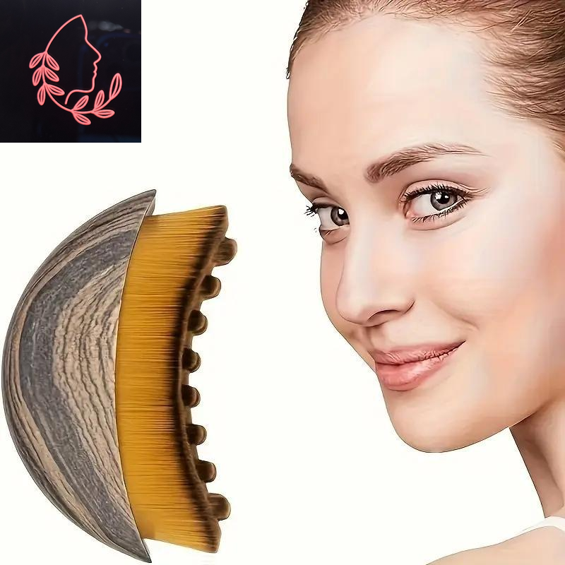 Sculpt Your Jawline & Chin with the Lymphatic Contour Face Brush – Ergonomic Dry Brushing Massager for Lymphatic Drainage & Facial Fatigue Relief (1PCS)