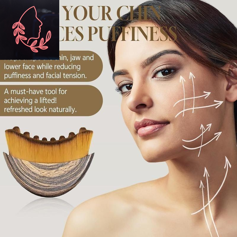 Sculpt Your Jawline & Chin with the Lymphatic Contour Face Brush – Ergonomic Dry Brushing Massager for Lymphatic Drainage & Facial Fatigue Relief (1PCS)