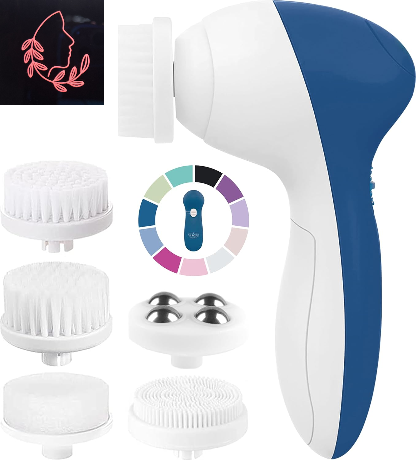 Scrub-a-Dub-Dub: The Electric Face Tickler with 7 Heads for a Spa Day at Home!