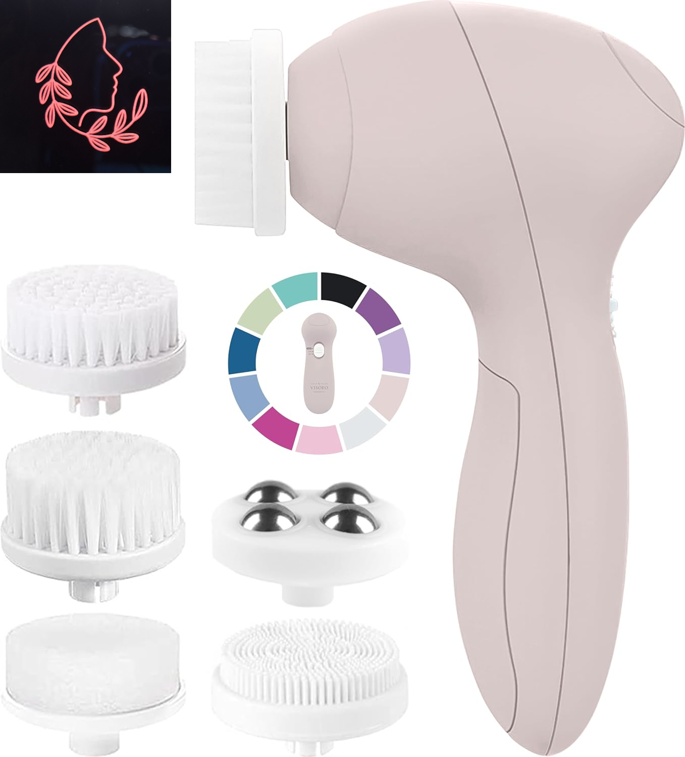 Scrub-a-Dub-Dub: The Electric Face Tickler with 7 Heads for a Spa Day at Home!