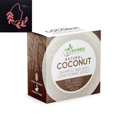 Solid Shampoo Bar and Conditioner Effect Hair Soap – 100% Organic Shampoo Bars for Hair with All Natural Plant Based Essential Oils and Zero Waste Biodegradable Packaging (Coconut)