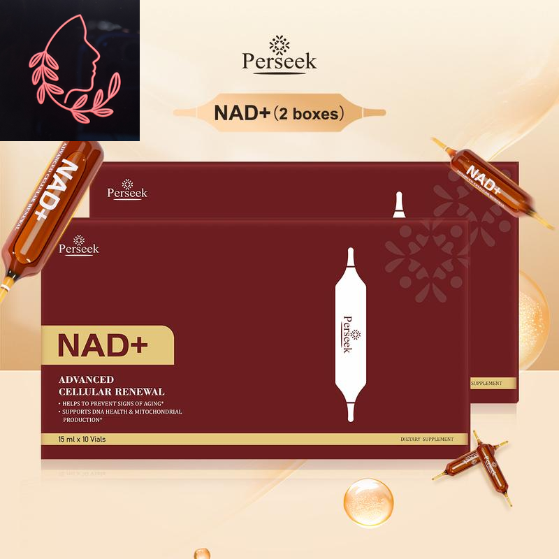 Perseek NAD Advanced Cellular Renewal - 1200Mg NAD Supplement for Skin Aging Support Energy & Focus - 10 Vials