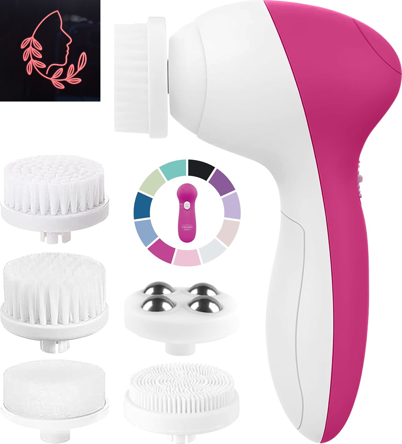 Scrub-a-Dub-Dub: The Electric Face Tickler with 7 Heads for a Spa Day at Home!