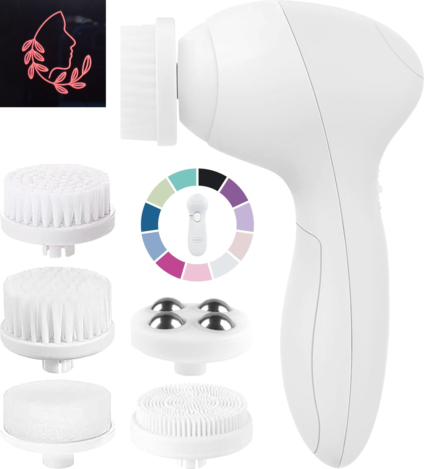 Scrub-a-Dub-Dub: The Electric Face Tickler with 7 Heads for a Spa Day at Home!