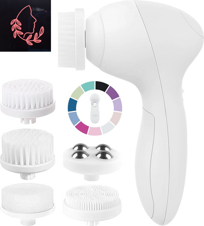 Scrub-a-Dub-Dub: The Electric Face Tickler with 7 Heads for a Spa Day at Home!