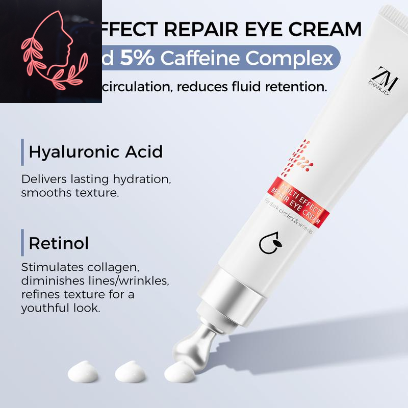[Zmbeauty]Caffeine Eye Serum & Cream | Reduces Dark Circles, Puffiness & Fine Lines | Hydrating Firming Korean-Beauty Treatment for All Skin Type